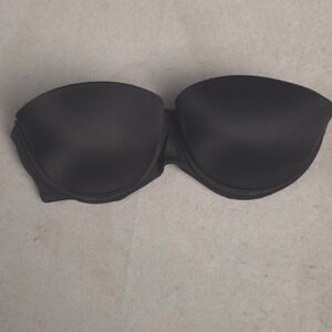 PINK Strapless Bra Black Padded Push Up Everyday Lingerie Size 32C